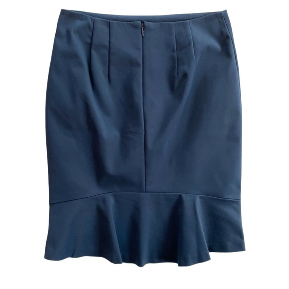 Ann Taylor Navy Blue Cotton Poplin Pencil Skirt 0P - Picture 8 of 8